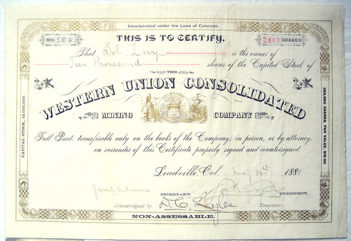 Stock Certificate