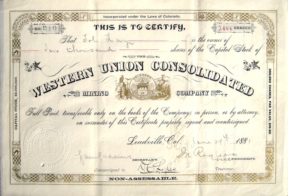 Stock Certificate