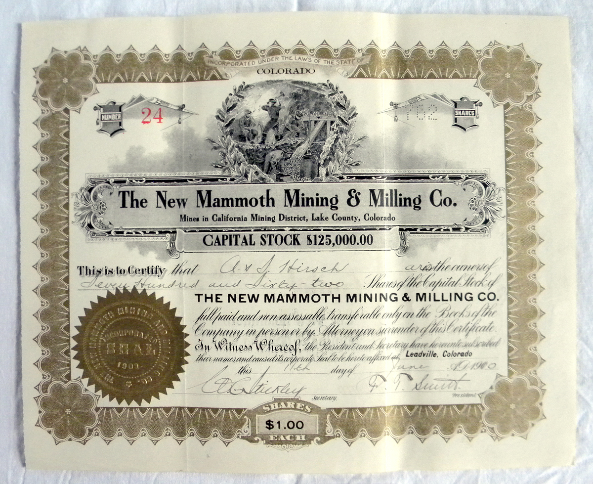 Stock Certificate
