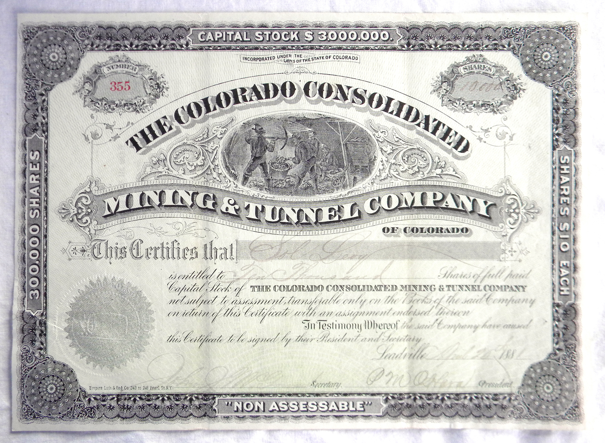 Stock Certificate