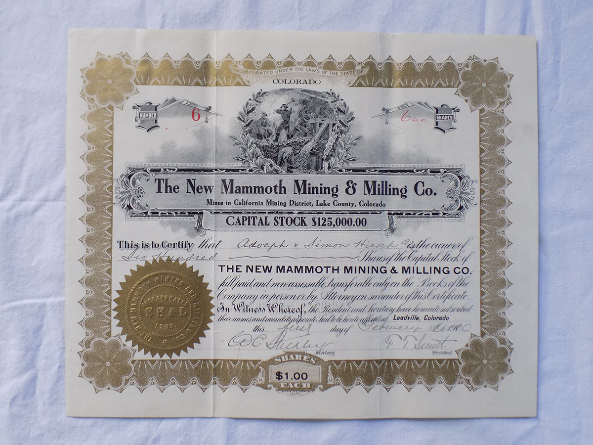 Stock Certificate