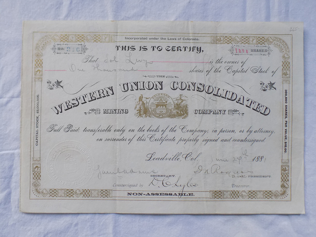 Stock Certificate