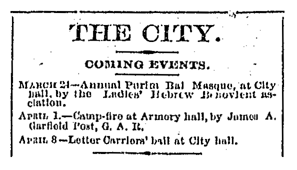 Leadville Evening Chronicle. Tuesday, March 23, 1886.