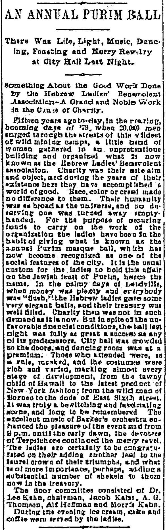 Leadville Evening Chronicle. Wednesday, March 21, 1894.