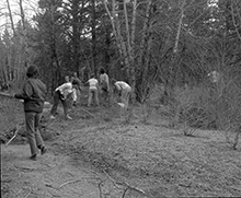 Volunteers Working at the Leadville Hebrew Cemetery Cleanup, May 28, 1972