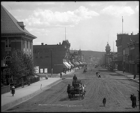 This photo was taken between 1900 and 1910. See the next photo for a detail of Samuel J.’s building.