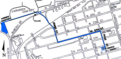 Hebrew Cemetery Map