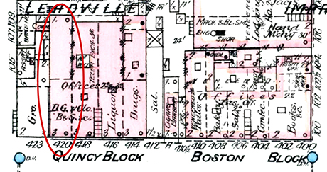 The location of the Heller family business in 1885-1886. 