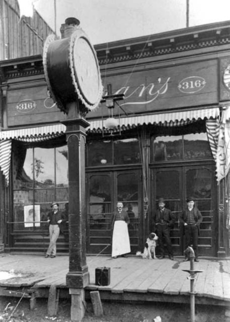 Exterior view of Hyman’s Club Rooms at 316 Harrison Avenue.