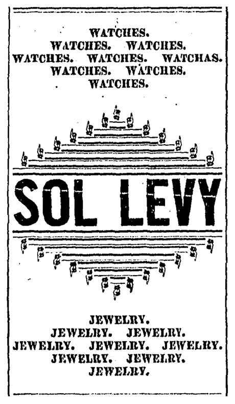 Watches. (Leadville, CO: Leadville Daily Herald). Sunday, April 17, 1881. Page 1.