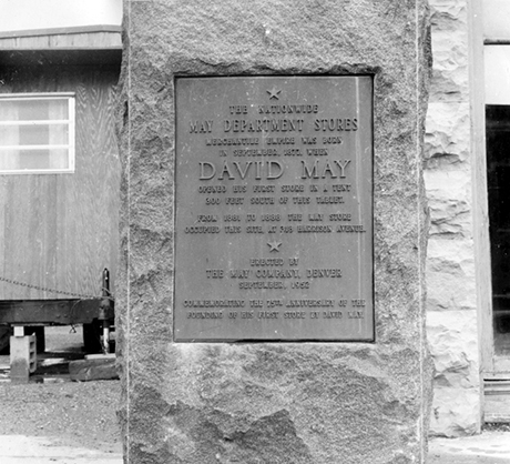 This bronze plaque inset of granite, along with a second identical plaque on the opposite side of the same stone was erected in September of 1952.