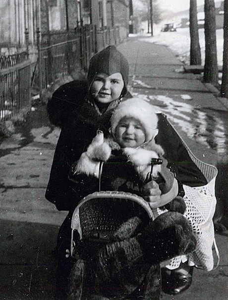 Joe (“Joe boy”) and Miriam (“Sissy”), likely 1926 or 1927. (Notice the lady hiding behind them! Probably their mother Ethel.)