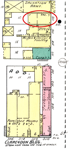 Location of Swartz’s store, circled.