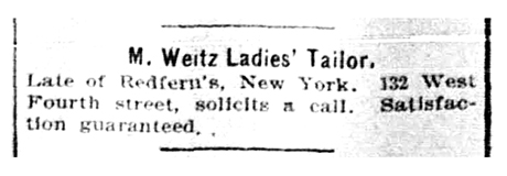 The first advertisement Martin Weitz published in The Herald Democrat, setting up his con.